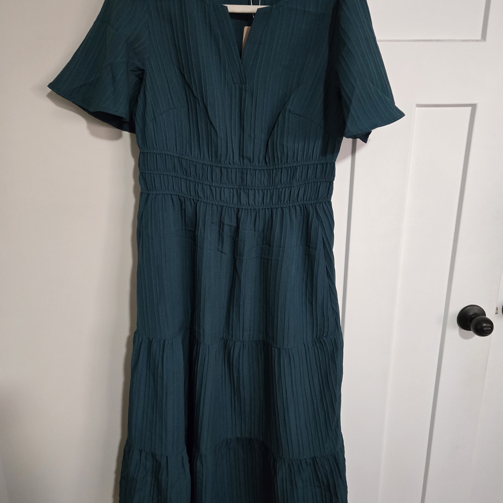 Elegant Teal Midi Dress